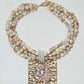 Rajwada Off White Alloy Pearl Neckpiece For Women