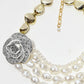 Rajwada White Alloy Beaded Pearl Neckpiece For Women