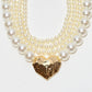 Rajwada White Alloy Pearl Neckpiece For Women