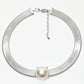 Rajwada Silver Alloy Pearl Neckpiece For Women