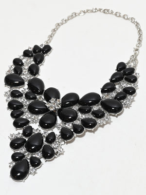 Rajwada Black Alloy Kundan And Stone Neckpiece For Women