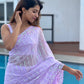 Rajwada Pink Embellished Soft Georgette Saree With Unstitched Blouse For Women