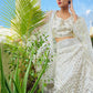 Rajwada Women Off White Silk Blend Stitched Lehenga Choli