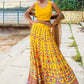 Rajwada Women Yellow Printed Polyester Stitched Lehenga Choli