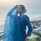 Rajwada Women Blue Embroidered Silk Blend Stitched Kurta Set