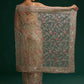Rajwada Beige Embroidered Organza Saree With Unstitched Blouse For Women