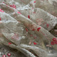 Rajwada Beige Embroidered Organza Saree With Unstitched Blouse For Women