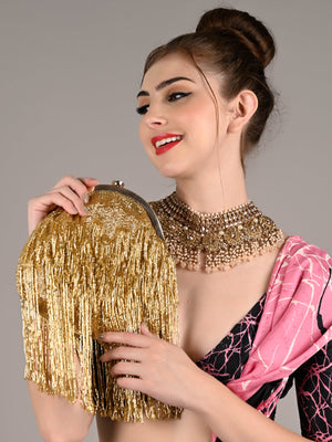 Rajwada Women Golden Tassel Splendid Batuwa