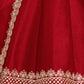 Rajwada Red Silk Blend Embellished Lehenga For Women