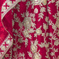 Rajwada Dark Pink Silk Blend Embellished Lehenga For Women