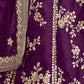 Rajwada Wine Silk Blend Embellished Lehenga For Women