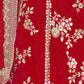 Rajwada Red Silk Blend Embellished Lehenga For Women