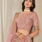 Rajwada Dusty Pink Silk Blend Embellished Lehenga For Women