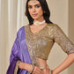Rajwada Purple Silk Blend Embellished Lehenga For Women