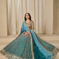 Rajwada Light Blue Silk Blend Embellished Lehenga For Women