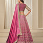 Rajwada Pink Silk Blend Embellished Lehenga For Women