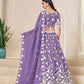 Rajwada Lavender Organza Embroidered Lehenga For Women