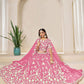 Rajwada Light Pink Organza Embroidered Lehenga For Women