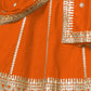 Rajwada Orange Silk Blend Embellished Lehenga For Women
