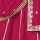 Rajwada Dark Pink Silk Blend Embellished Lehenga For Women
