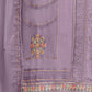 Rajwada Purple Embroidered Organza Semi Stitched Kurta Set With Dupatta For Women
