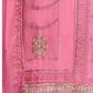 Rajwada Pink Embroidered Organza Semi Stitched Kurta Set With Dupatta For Women