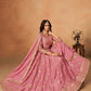 Rajwada Dusty Pink Organza Embellished Lehenga For Women