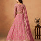Rajwada Dusty Pink Organza Embellished Lehenga For Women