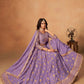 Rajwada Lavender Organza Embellished Lehenga For Women