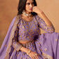 Rajwada Lavender Organza Embellished Lehenga For Women