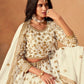 Rajwada Off White Organza Embellished Lehenga For Women