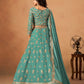 Rajwada Sea Green Organza Embellished Lehenga For Women