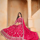 Rajwada Dark Pink Organza Embellished Lehenga For Women