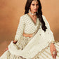 Rajwada Off White Silk Blend Embellished Lehenga For Women
