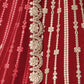 Rajwada Red Silk Blend Embellished Lehenga For Women