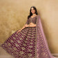 Rajwada Deep Wine Silk Blend Embellished Lehenga For Women