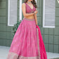 Rajwada Pink Silk Blend Embellished Lehenga For Women