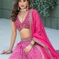Rajwada Pink Silk Blend Embellished Lehenga For Women
