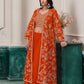 Rajwada Orange Georgette Embroidered Semi-Stiched Co-Ord Set For Women