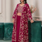 Rajwada Magenta Georgette Embroidered Semi-Stiched Co-Ord Set For Women