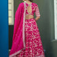 Rajwada Dark Pink Silk Blend Embellished Lehenga For Women