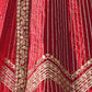 Rajwada Maroon Velvet Embellished Lehenga For Women