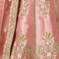 Rajwada Dusty Pink Silk Blend Embellished Lehenga For Women
