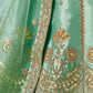 Rajwada Green Silk Blend Embellished Lehenga For Women