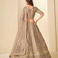 Rajwada Beige Silk Blend Embellished Lehenga For Women