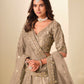 Rajwada Beige Silk Blend Embellished Lehenga For Women