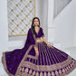 Rajwada Deep Purple Net Embellished Lehenga For Women