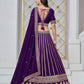 Rajwada Deep Purple Net Embellished Lehenga For Women