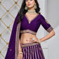 Rajwada Deep Purple Net Embellished Lehenga For Women