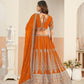 Rajwada Orange Georgette Embellished Lehenga For Women